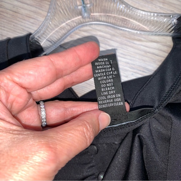 Black Puff Sleeve Button Detail Top - Picture 8 of 12